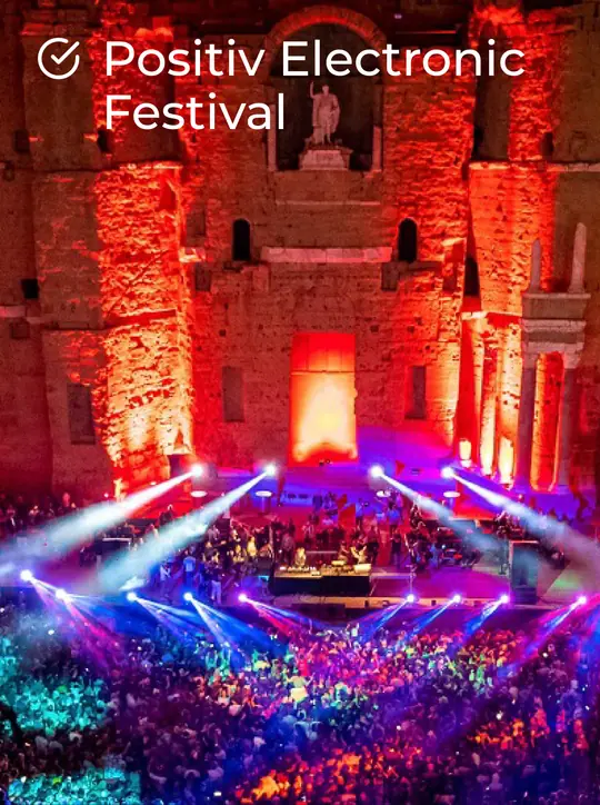 Picture of one of our client festival Positive Electronic Festival